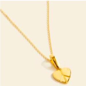 J. Crew Heart Peace Necklace